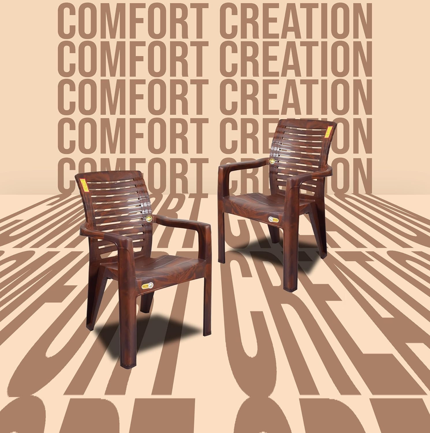 Luxury High Back Plastic Chair – Ergonomic Comfortable Seating with Matte & Gloss Finish, 150kg Capacity – Blue - Image 2