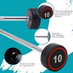 Fixed Barbell Weight Dumbbles Inner Rod Thickness 30mm (10 kg Straight, Straight)