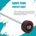 Fixed Barbell Weight Dumbbles Inner Rod Thickness 30mm (10 kg Straight, Straight)