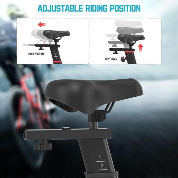 Spin Bike Exercise Cycle for Home Gym Fitness Workout Cardio Training ith 8Kg Flywheel