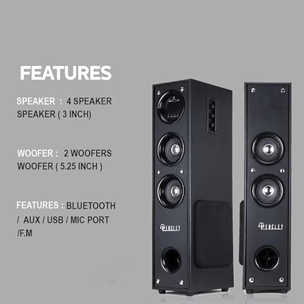 Double Tower Speakers/Bluetooth Speaker/Multimedia Speaker/Home Theater with FM Pen Drive Mobile Aux Support (64 cm Height)