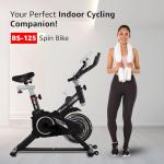 Spin Exercise Bike For Home Use,16Mm 6Kg Flywheel,Max User Weight 130Kg,LCD Display,2Pc Crank,Heart Rate Sensor