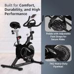 Spin Exercise Bike For Home Use,16Mm 6Kg Flywheel,Max User Weight 130Kg,LCD Display,2Pc Crank,Heart Rate Sensor