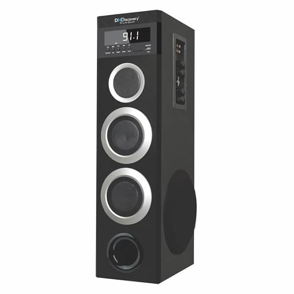 DJ 9595-BK Bluetooth Tower Speakers 150watt RMS with Free Wired Mic/Bluetooth v5.0/1 USB Slot/2 AUX/Built in FM Radio/LED Display with Remote Control (Black)