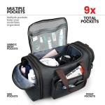 Overnight Medium Travel Duffel Polyester Bag for Men, Women - Expandable (Dark Grey, 38-45L)
