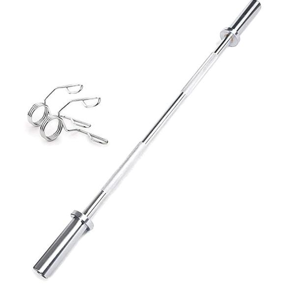 Olympic Barbell Rod 3 Feet Straight for Fitness (30 mm Internal Dia and 50mm Outer Dia) with Springs Side Locks