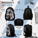 16 inch Anime Design Printed Backpack | Durable Polyester 30 Liter Anime Print Bag | Perfect for School, College, Office, Travel