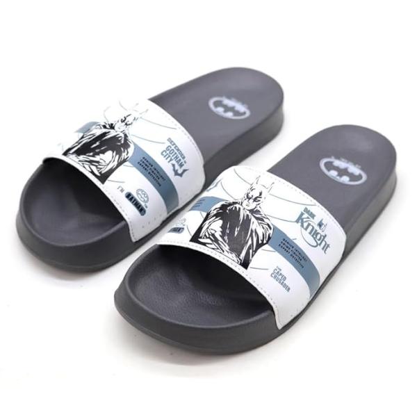 Authentic Batman Gotham City Men's Ultra Soft Sliders/Slippers for Men with Soft Cushion | Everyday Flip Flops for Gents/Boys