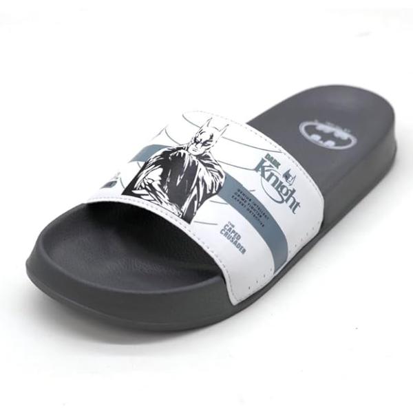 Authentic Batman Gotham City Men's Ultra Soft Sliders/Slippers for Men with Soft Cushion | Everyday Flip Flops for Gents/Boys