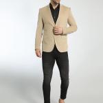 Men's Beige Corduroy Cotton Blazer