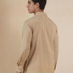 Men's Full Sleeve Casual Shirt - Regular Fit | Shirts for Men | Solid Color | Textured Shirt