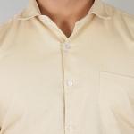 Men's Slim Fit Formal Shirt | Full Sleeves, Spread Collar with Hanging Piping