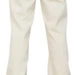 Casual Wide Leg Pants, Cream Cotton, Relaxed Fit, Straight Cut, Comfortable
