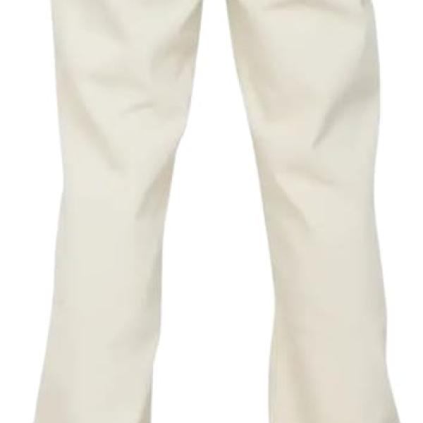 Casual Wide Leg Pants, Cream Cotton, Relaxed Fit, Straight Cut, Comfortable