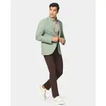 BLACKBERRYS-Slim Comfort B-95 Formal Black Solid Trouser - Oak