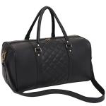 Leather Sustainable & Durable Holiday Travel Duffle Bag 30L Storage Weekender Cabin Bag Gym Bag for Men and Women (Black)