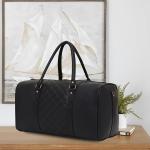 Leather Sustainable & Durable Holiday Travel Duffle Bag 30L Storage Weekender Cabin Bag Gym Bag for Men and Women (Black)