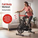 Air Bike Exercise Cycle for Home Gym with Back Support | Full Body Workout – Arms & Legs Dual Action