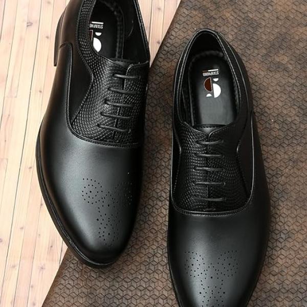 Mens Harmony Formal Shoes | Synthetic Office Wear Round Toe Durable Oxfords | Perfect for Wedding