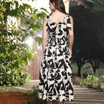 Women's Printed Cotton Tiered Dress