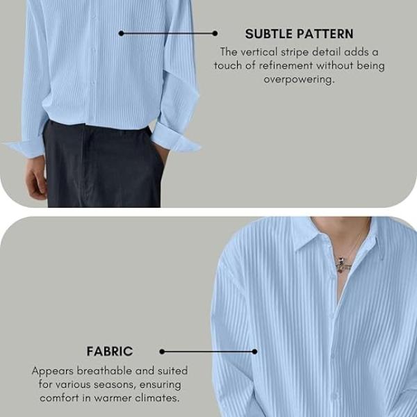 Men's Formal Button Down Shirt – Slim Fit Polycotton Shirt's for Men