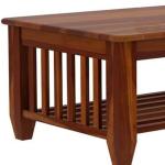 Wooden Center Coffee Table with Storage | Solid Sheesham Wood Centre Table