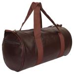 Leather Gym Duffel Bag | Shoulder Gym Bag | Sports and Travel Bag | Fitness Bag | Gym, Basketball, Football, Multipurpose with Side Compartments for Men, Women, Boys & Girls 23 cm (Brown)