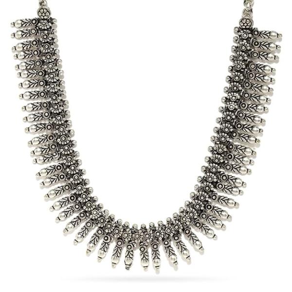 Choker Necklace Bohemian Oxidised Antique Tribal Style Trendy Jewellery Gift for Women & Girls