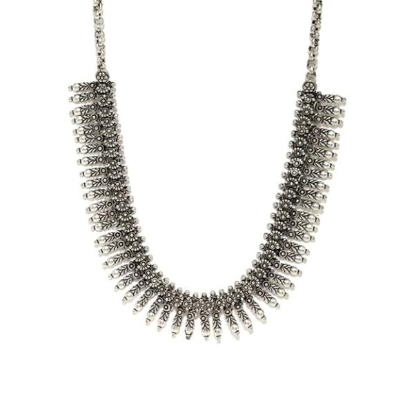 Choker Necklace Bohemian Oxidised Antique Tribal Style Trendy Jewellery Gift for Women & Girls