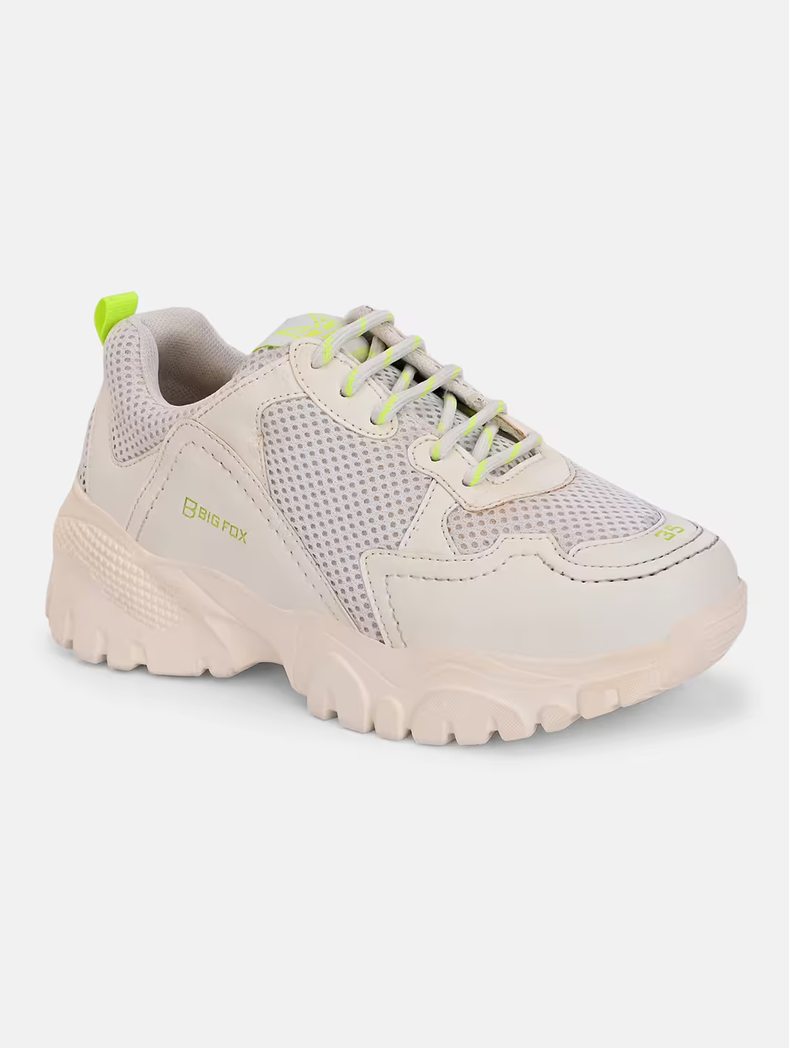 Women white lace-up sneakers