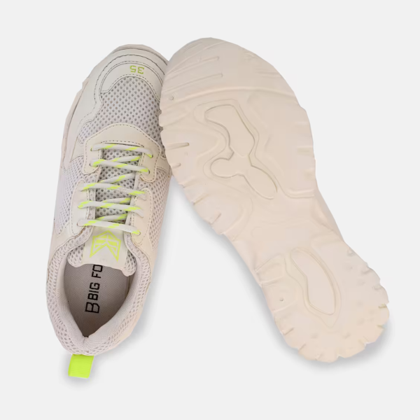 Women white lace-up sneakers