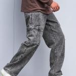Jeans for Men | Denim Cargo Pants with Baggy Fit Utility Pockets & Streetwear Stitch Design