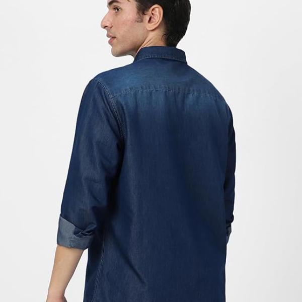 Men's Full Sleeve Regular Fit Casual Denim Shirt