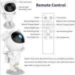 Astronaut Galaxy Projector Night Light – 360° Rotating Nebula Star Projector with Remote Control, Timer & Adjustable Head