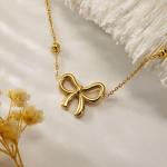 Bow Necklace Set for Women Girls