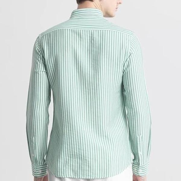 Men's Cotton Casual Printed Striped Stylish Latest Shirt for Men