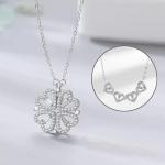 Simple Chain With Heart Shaped Attractive Multi Wearing Magnetic 2 in 1 Pendant
