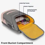 Lavie-Sport Emperor 24L Anti-theft Laptop Backpack For Men & Women - Pink/Grey Colour