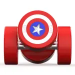 LifeFit-Captain America Rubber Bouncer Dumbbells