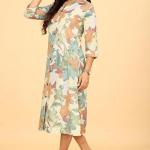 Line Dresses for Women Western Rayon Floral One Piece Dress for Women | Stylish Flared Roll Tab Sleeve