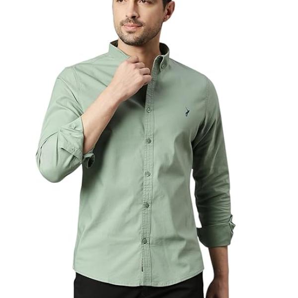 Mens | Full Sleeve | Solid | Slim Fit | 100% Cotton | Button Down Collar | Shirts