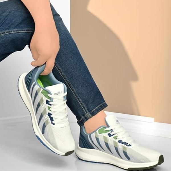 Sports Shoes with Crystal Cushion Technology Lightweight Shoes Training Cricket,Gym,Comfortable Extra Max Cusion with Memory Foam Insole Running Shoes for Men