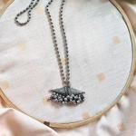 Long Necklace | Black Metal Ethnic Oxidised Silver