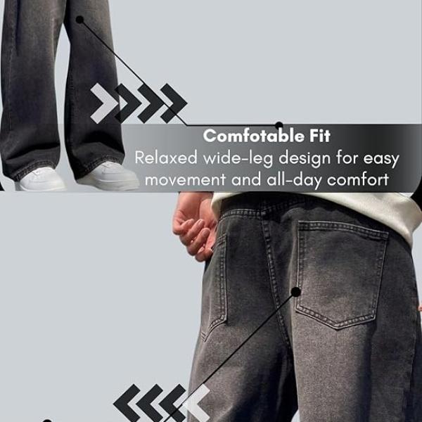 Men Jeans Pants | Denim Jens | Baggy Sty for Man | Regular Fit's | Mid Rise Loose Fit & Stylish Jeans for Men's
