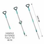 Stainless Steel Comfort Spin Mop with Big Wheel, Auto-fold Handle