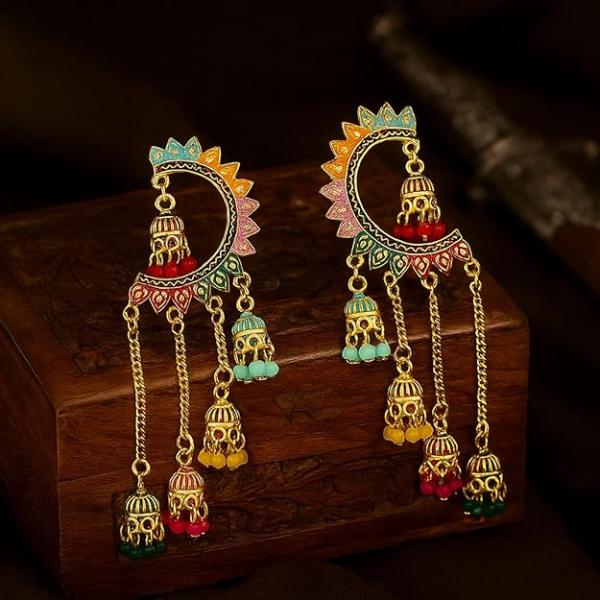 Indian Bridal Chandbali Earrings for Women