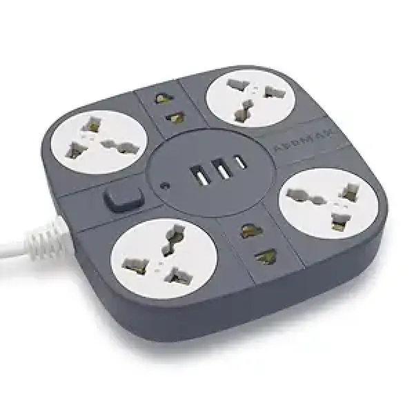 Extension Board with USB | 6 Power Sockets, 2 USB Ports + 1 Type-C Port | 1.8M Heavy Duty Cord