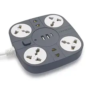 Extension Board with USB | 6 Power Sockets, 2 USB Ports + 1 Type-C Port | 1.8M Heavy Duty Cord