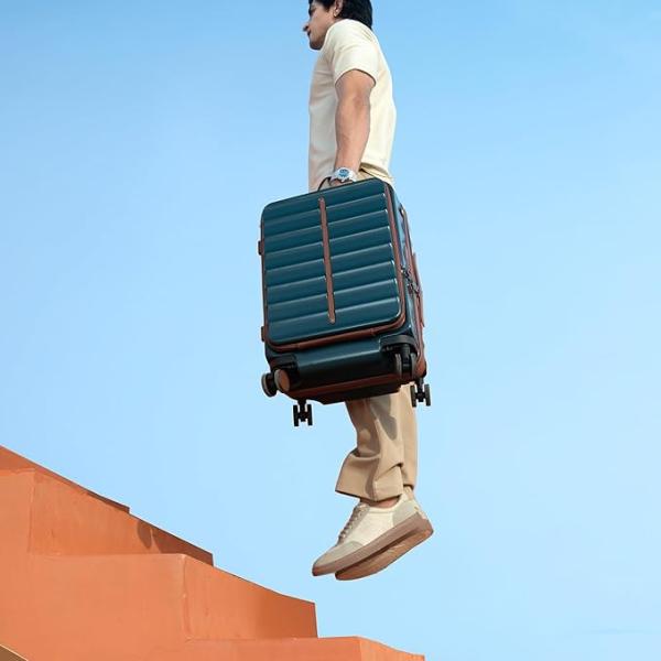 Polycarbonate (PC) 8 Spinner Wheel Odyssey Pro 20-Inch Lightweight Hard Shell Luggage Trolley Bag