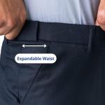 Formal Trouser with Expandable Waist for Men. Regular Fit, Flat Front, Premium Lycra Fabric